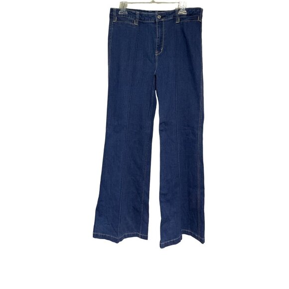 Abercrombie & Fitch Women's Jeans Flare Denim High Rise Y2K Stretch Blue Size 12 - Picture 1 of 4
